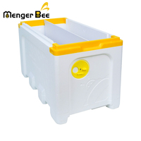 Nueva Caja de Cría de Abejas Reina MengerBee Langstroth Aislada Blanca con Alimentador Superior de Poliestireno Expandido (EPS) y Partición de Espuma de PVC