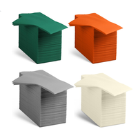 Serviettes de toilette jetables de qualité supérieure, couleur unie, effet lin, en papier Airlaid