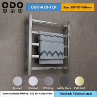 Radiador Eléctrico de Baño de Fábrica OEM, Montado en la Pared, Acero Inoxidable 304, IP44, Acero Pulido, 5 Barras Calefactoras, Secador de Toallas de Baño