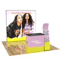Stand d'exposition professionnel 10x10 pieds pour salons professionnels, affichage SEG rétroéclairé personnalisé avec cadre en aluminium