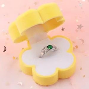 Boîte de présentation élégante en velours pour bague et collier de mariage, 1 pièce, étui de rangement pour bijoux, pour bagues, colliers, cadeaux - Product Image 4