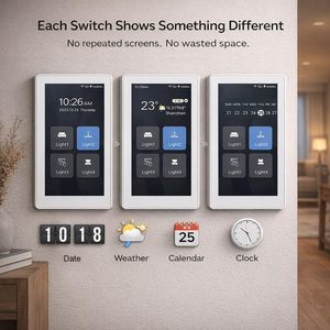 Interruptor de Luz Inteligente con Pantalla Táctil, Interruptor de Pared Inteligente WiFi de 4 Canales con Monitoreo de Energía, Compatible con <span class=keywords><strong>Alexa</strong></span>/Google Home - Product Image 5