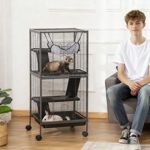 Spacieux 24 "x 24" intérieur fil métallique petit animal <span class=keywords><strong>cochon</strong></span> <span class=keywords><strong>d</strong></span>'<span class=keywords><strong>inde</strong></span> et lapin <span class=keywords><strong>Cage</strong></span> Habitat Mobile Pet Habitat - Product Image 6