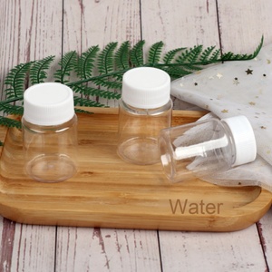 Flacon PET transparent épaissi de 50 ml, design capsule à large ouverture, pour lotion de cils, portionnement de 50 g, échantillon de perruques, revêtement UV - Product Image 3
