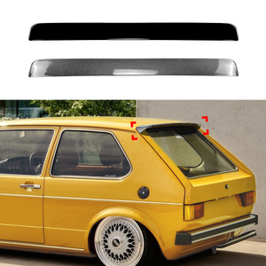 Volkswagen Golf Mk1 Rear Spoiler Piano <b>Black</b> Carbon Fiber Texture Ducktail <b>Trunk</b> Wing ABS Exterior Modification - Product Image 1