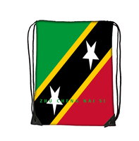 Sac de sport léger en polyester avec cordon de serrage, motif drapeau pan-africain, idéal pour le voyage, le camping et l'usage quotidien