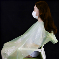 Capes de protection de cheveux, en plastique, biodégradables, durables, pour coupe de cheveux, coloration, coiffure