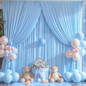 Voilages simples pour arche de <span class=keywords><strong>mariage</strong></span>, rideaux de fond transparents en polyester <span class=keywords><strong>blanc</strong></span> pour décorations de <span class=keywords><strong>mariage</strong></span> en extérieur, fêtes et plafonds - Product Image 2