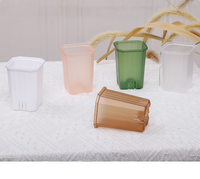 Décoration de Jardin 5cm /1.97inch Transparent Petit Durable Carré Grand Clair Pépinière Succulent Cactus Plastique Bonsaï Pot de Fleur
