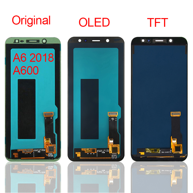 Original OLED TFT Touch Screen Digitizer Assembly Replacement Repair Parts A600 A6 2018 LCD Display for Samsung A600F A600FN