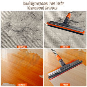 <span class=keywords><strong>Balai</strong></span> à poils d'animaux télescopique double face en caoutchouc <span class=keywords><strong>pour</strong></span> tapis et sols mouillés – Outil de nettoyage domestique en promotion - Product Image 2