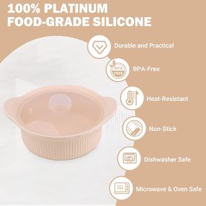 Boîte à pâte en silicone avec couvercle, panier de fermentation pour pain, antiadhésif, facile à nettoyer, outils de cuisson pour la cuisine - Product Image 4