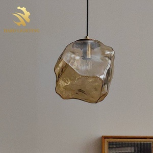 Post moderne créatif décor verre bloc lustre salon <span class=keywords><strong>salle</strong></span> à manger chambre chevet <span class=keywords><strong>petite</strong></span> barre de lave LED ampoule lustre - Product Image 2