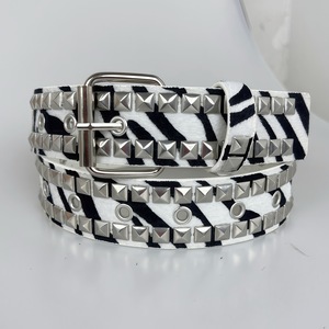 <span class=keywords><strong>Ceinture</strong></span> en cuir pyramidale en mohair à imprimé léopard pour cow-boys et cow-girls du western, <span class=keywords><strong>ceinture</strong></span> punk rock en métal <span class=keywords><strong>cloutée</strong></span> Y2K pour femmes - Product Image 3