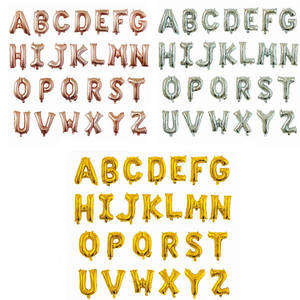 Ballon en aluminium doré fin de 16 pouces, lettre dorée brillante, décoration de mariage, ballon en <span class=keywords><strong>film</strong></span> - Product Image 1