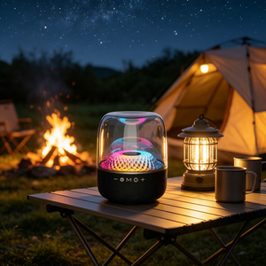 ลำโพงไร้สาย BT Glass Speaker พร้อมไฟเพชร 5 ดวง แสดงแสงสี 4+1 ระบบเสียงเซอร์ราวด์ ไฟกลางคืน แบตเตอรี่ 8000mAh - Product Image 2