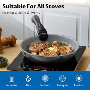 High Quality Modern Pots <b>Pans</b> Glass Lids Bakelite <b>Handle</b> Ceramic Non-Stick Induction 9 Piece Aluminum Cookware Set - Product Image 3