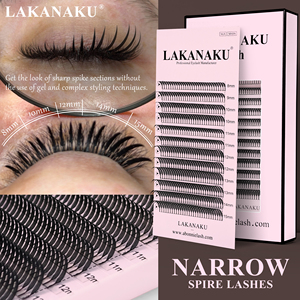 LAKANAKU <span class=keywords><strong>Pestañas</strong></span> Postizas Manga Anime Spire 0.07mm C D CC Cashmere Anime Spikes <span class=keywords><strong>Extensiones</strong></span> <span class=keywords><strong>de</strong></span> <span class=keywords><strong>Pestañas</strong></span> Pre-Hechas Bandejas <span class=keywords><strong>de</strong></span> <span class=keywords><strong>Pestañas</strong></span> Anime - Product Image 2