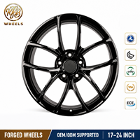 KFB Yolcu Araba Jantları Parlak Siyah Kaplama 17-24 İnç 5x114.3 5x120 Chevrolet Camaro SS Dodge Charger SRT Dövme Alaşım Jantlar