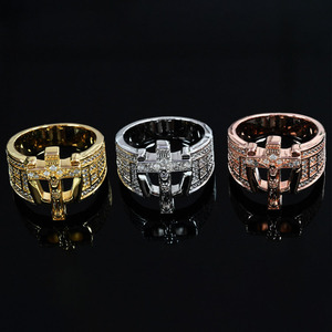 Bague Unisexe en Argent Sterling S925 Plaqué Or avec Moissanite Sertie en Bezel, Tendance Mode Luxe Léger Européen-Américain, Style Personnalisé - Product Image 1