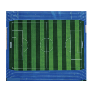 Terrain de football artificiel de pelouse d'herbe de <span class=keywords><strong>gazon</strong></span> <span class=keywords><strong>synthétique</strong></span> bicolore de vente chaude avec le type de terrasse de traitement de dégagement - Product Image 1