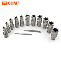 EKIIV 22mm 24mm 26mm Fraise annulaire HSS à tige Weldon, foret à noyau magnétique, fraises annulaires pour perceuses à base magnétique