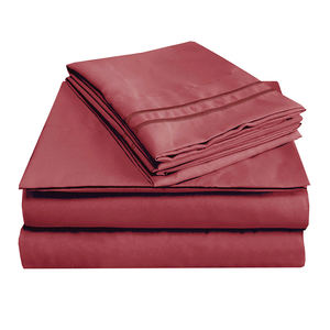 Ensemble de housse de couette en microfibre 1800, taille complète, motif uni, rembourrage en polyester, certifié OEKO-TEX, antistatique, toutes saisons, fabriqué en Chine - Product Image 5