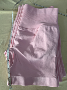 <span class=keywords><strong>Pantaloncini</strong></span> da Yoga Senza Cuciture per <span class=keywords><strong>Donna</strong></span>, Vita Bassa a V con Decorazione Arricciata, Elastico in Vita per Corsa e Yoga - Product Image 2