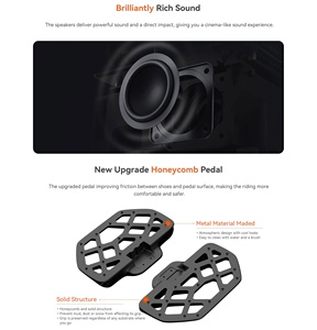 มอเตอร์ไซค์ไฟฟ้าแบบล้อเดียวสมดุลอัตโนมัติ 60V 840Wh 800W รุ่นอัจฉริยะ ขนาด 14 นิ้ว KS-14S พกพาสะดวก F18 16x S22 F22 Pro ขายส่งรวดเร็ว - Product Image 6