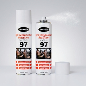 SPRAYMASTER Vente <span class=keywords><strong>en</strong></span> gros OEM <span class=keywords><strong>Colle</strong></span> adhésive <span class=keywords><strong>en</strong></span> <span class=keywords><strong>spray</strong></span> <span class=keywords><strong>permanente</strong></span> résistante aux hautes températures 97 Applications pour garnitures de véhicules Sièges <span class=keywords><strong>en</strong></span> cuir - Product Image 1