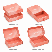 Boîte d'expédition en carton ondulé kraft orange corail avec logo personnalisé pour cadeaux, vente au détail et petites entreprises