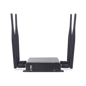 Router 4G LTE 300 Mbps con custodia in metallo di grado industriale/antenne esterne rimovibili/Slot per scheda SIM sbloccato/porta USB