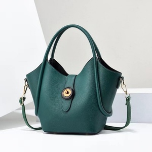 High Quality Ladies PU Leather Handbag Small <b>Square</b> Tote Bag Bow Closure Durable Fashionable Featuring Nylon Two for Women Girls - Product Image 5