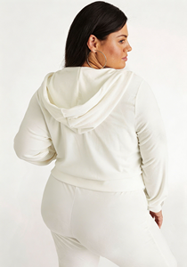 Sweat à capuche zippé tendance pour femme, coupe oversize décontractée, style streetwear, imprimé personnalisé, style <span class=keywords><strong>Trapstar</strong></span> - Product Image 3