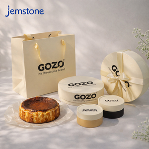 Eco Friendly Basque <b>Cake</b> Cylindrical Cardboard <b>Gift</b> <b>Box</b> Set Cheesecake Container Kraft Paper Bag Food Grade Paper Tube Packaging - Product Image 6