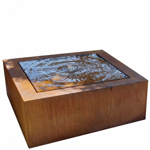 Fontaine d'extérieur en acier Corten, effet rouillé ou pulvérisé, pour jardin, patio ou espace de loisirs confortable - Product Image 4