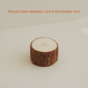 Aromaterapia <span class=keywords><strong>Candle</strong></span> Holder Cross-border Decoração Presente Retro Rodada Bandeja De Madeira Castiçal Decoração - Product Image 6
