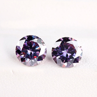 Lanphear Gemmes Colorées 2.0mm Imperial Purple Round Brilliant Cut Moissanite Melee Diamond Pierres Précieuses en Vrac pour la Fabrication de Bijoux