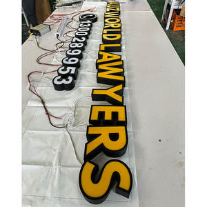 Şirket ve hastane süslemeleri için bina tabela ve yol işaretleri için sıcak sarı ve beyaz LED mektup ışığı - Product Image 6