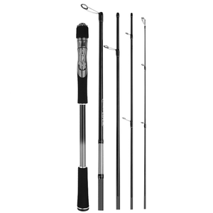Canne à pêche de voyage en carbone à cinq sections, manche droit, portable, multi-sections, pour lancer longue distance - Product Image 1