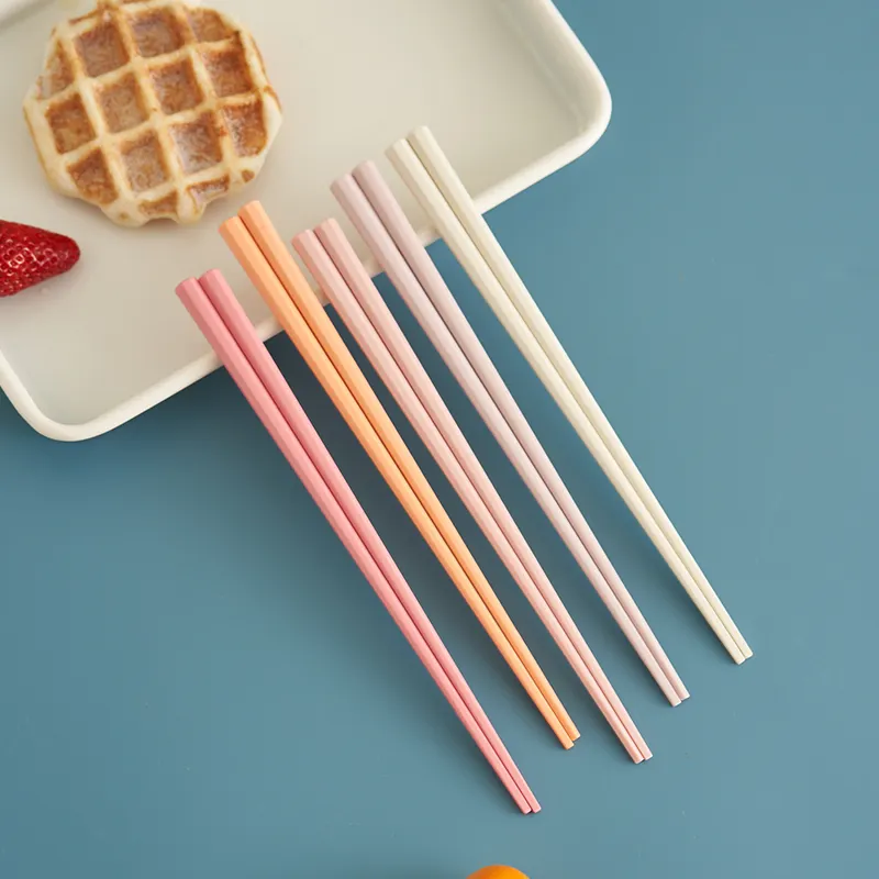 Wholesale Chopsticks With Rainbow Colors Beautiful Chopsticks Reusable 2187