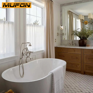 Mỹ Thiết Kế Gỗ Sồi Trắng Rắn Gỗ Phòng Tắm Vanities Tủ Đồ Nội Thất Tắm Rửa Phòng Tắm Bồn Rửa Với Tủ Thiết Lập - Product Image 2