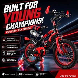Vélo pour enfants en acier de 12 et 14 pouces avec roues d'apprentissage et porte-bouteille, fabrication OEM/ODM sur mesure, directement de l'usine - Product Image 2