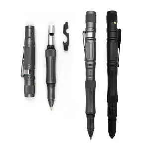 6 in 1 multifunction self defense tactical pen work light tool outdoor survival pen