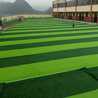 Meisen Fabrik preis Bicolor Green PE Mono filament Synthetisches Gras 50mm 40mm 60mm für Fußball Fußballplatz Outdoor Sports Turf