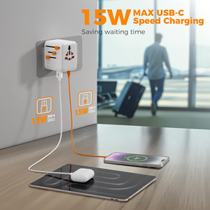 45W 65W gan III phổ Travel Adapter quốc tế sạc với 2 USB & 3 USB-C PD sạc nhanh tất cả trong một - Product Image 6