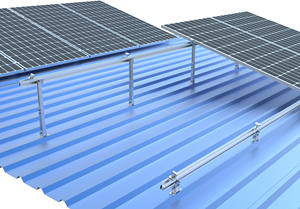 Vente en gros de système de montage solaire en aluminium anodisé avec toit en tôle à base réglable et système d'inclinaison réglable - Product Image 4