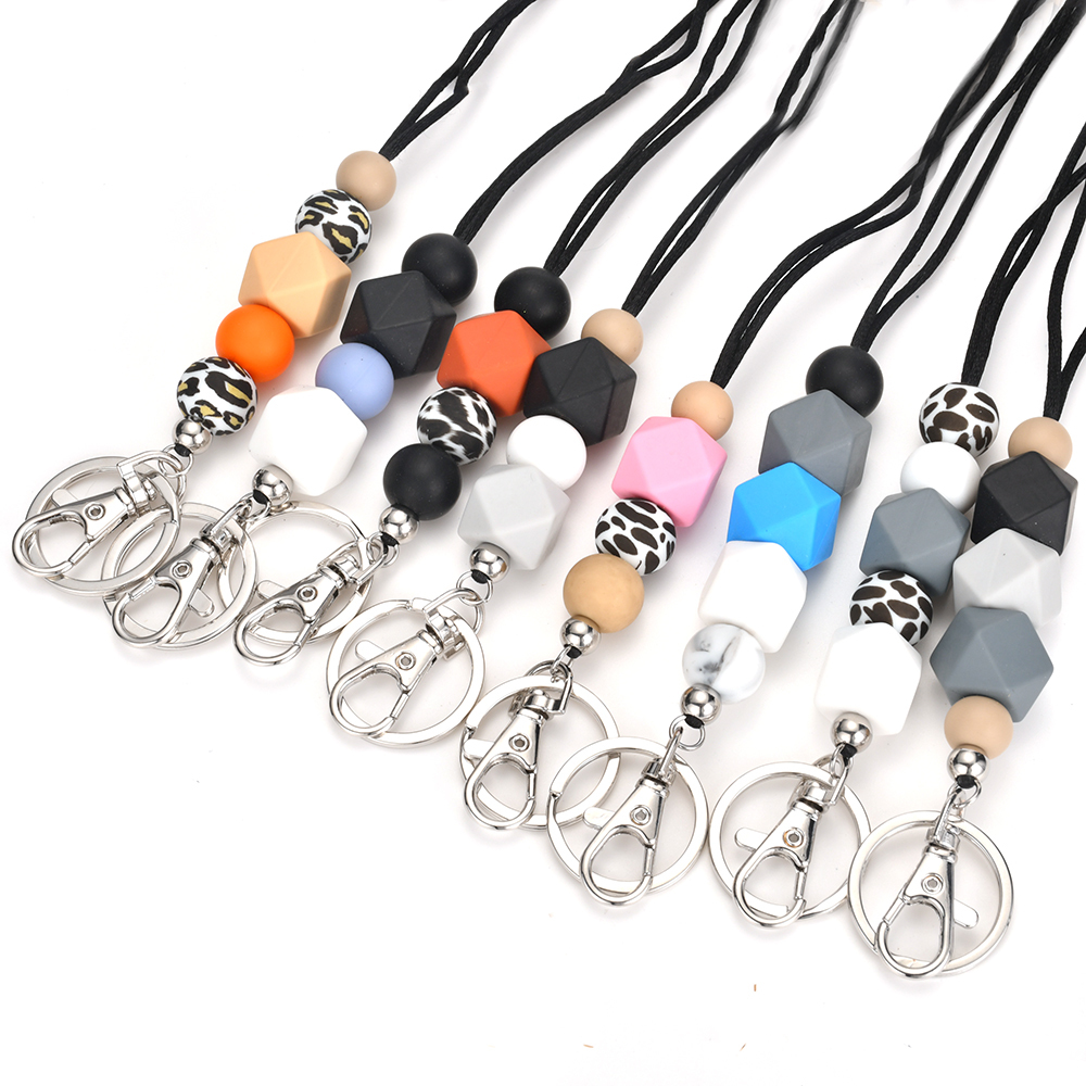 Multi-coloured Trendy Mobile Phone Lanyard Neck Strap Nylon Round Rope Cell Phone Lanyards Water Bottle Lanyard Image 5