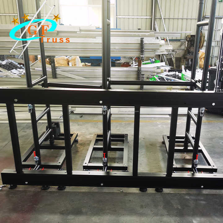 Adjustable Legs LED Screen Support Black Aluminum Truss Displays with ...