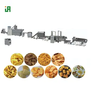 Gebakken Krokante Chips Tarwe Snack Corn Soja Granen Pellet Machine Verwerking Lijn